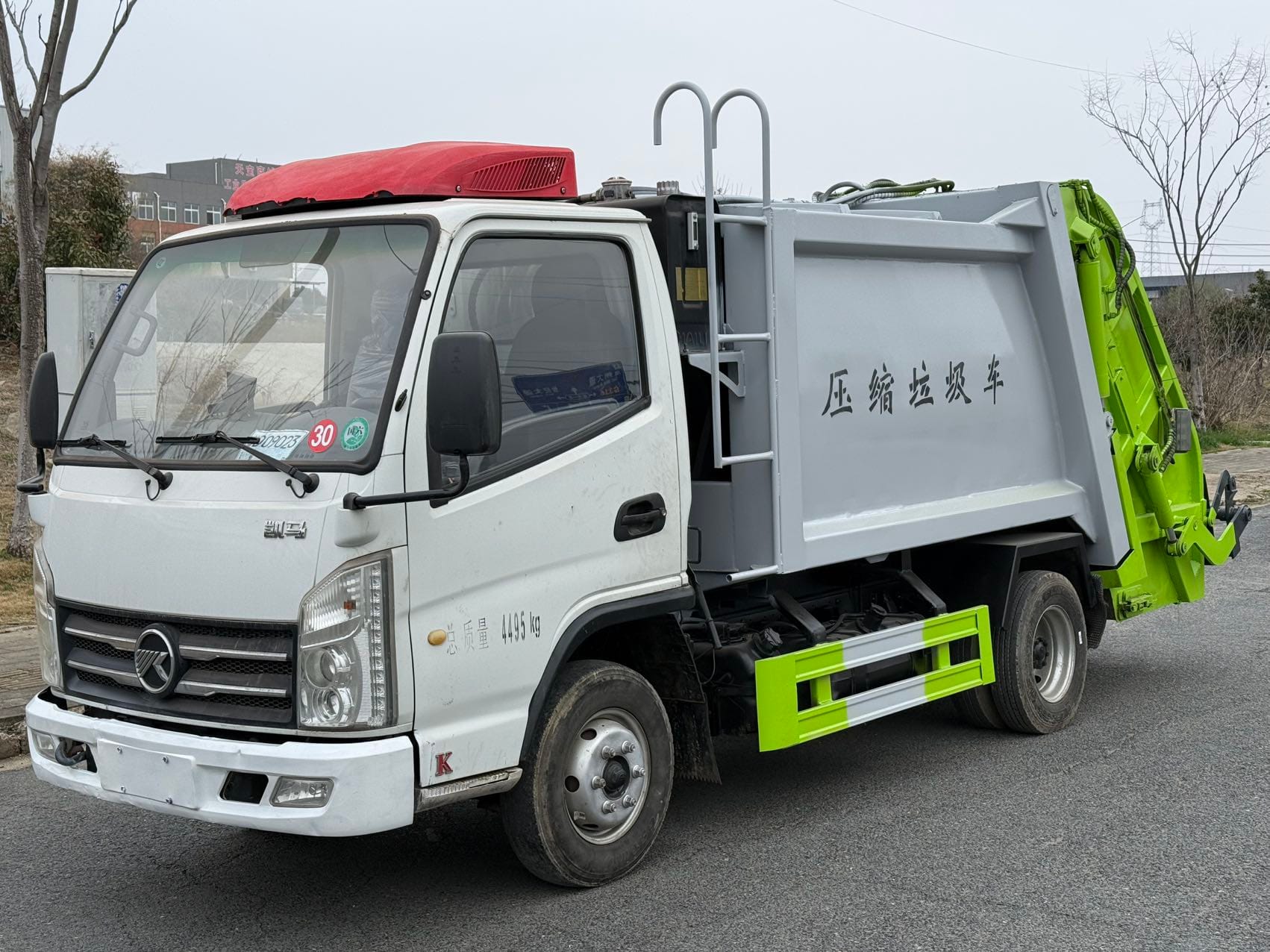 
								Kaima Blue-Plate Compressed Garbage Truck full									