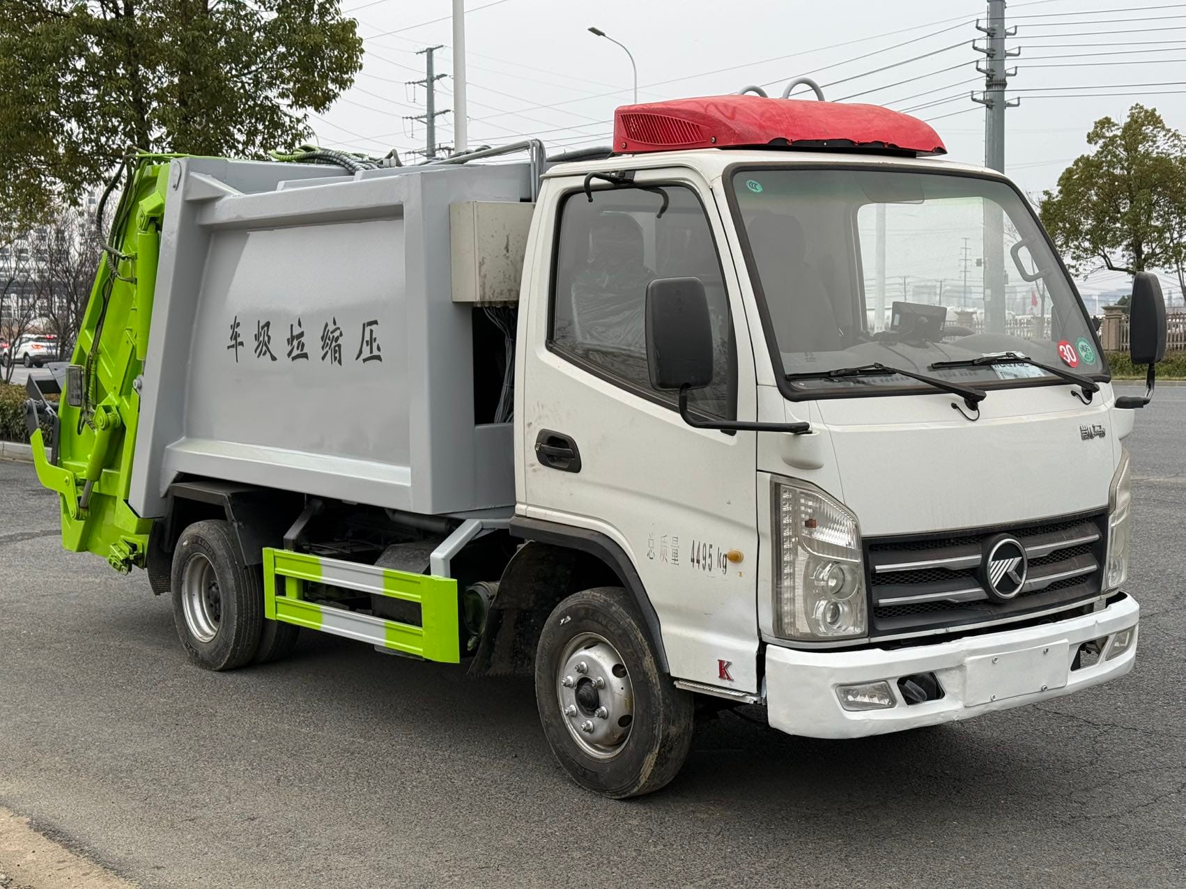 
								Kaima Blue-Plate Compressed Garbage Truck full									